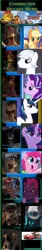 Size: 168x1000 | Tagged: safe, derpibooru import, applejack, double diamond, grubber, pinkie pie, shining armor, starlight glimmer, tempest shadow, twilight sparkle, twilight sparkle (alicorn), alicorn, pony, my little pony: the movie, cars (pixar), chicken run, recast meme