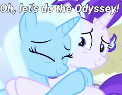 Size: 744x582 | Tagged: safe, derpibooru import, edit, edited screencap, screencap, starlight glimmer, trixie, pony, unicorn, all bottled up, aesthetics, cropped, hug