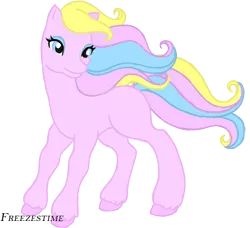 Size: 651x594 | Tagged: safe, artist:freezestime, derpibooru import, oc, pony, base used, custom, eyeshadow, g2, irl, makeup, photo, simple background, solo, toy, transparent background