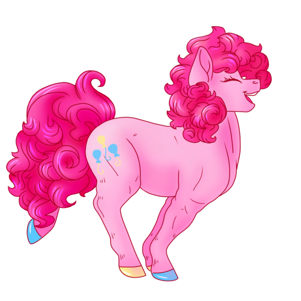 Size: 800x800 | Tagged: safe, artist:guidomista, artist:miiistaaa, artist:nijimillions, derpibooru import, pinkie pie, earth pony, pony, anatomy, big hair, big mane, colored hooves, curls, curly hair, curly mane, curly tail, eyelashes, eyes closed, female, fluffy hair, fluffy mane, fluffy tail, fullbody, happiness, happy, hooves, joy, laughing, mare, muscles, one hoof raised, open mouth, pink, realistic anatomy, realistic horse legs, shading, side view, simple background, smiling, soft shaded, soft shading, solo, standing, transparent, transparent background, unshorn fetlocks