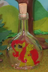 Size: 496x744 | Tagged: safe, artist:malte279, derpibooru import, fluttershy, pony, craft, flacon, glass engraving, glass painting