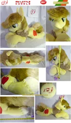 Size: 1500x2571 | Tagged: safe, artist:blackwater627, derpibooru import, braeburn, princess celestia, twilight sparkle, twilight sparkle (alicorn), alicorn, earth pony, pony, blind bag, clothes, dock, irl, lidded eyes, male, measuring tape, missing accessory, photo, plushie, prone, size comparison, solo, stallion, toy, unshorn fetlocks, vest