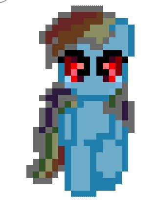 Size: 325x407 | Tagged: artist needed, source needed, useless source url, safe, derpibooru import, rainbow dash, pony, .exe, evil, pixel art, rainbow.exe, simple background, white background