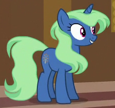 Size: 234x218 | Tagged: safe, derpibooru import, screencap, flowerescent, pony, unicorn, viva las pegasus, background pony, cropped, female, las pegasus resident, mare, solo, wrong aspect ratio