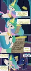Size: 1920x4320 | Tagged: safe, artist:red4567, derpibooru import, princess celestia, princess luna, pony, the point of no return, 3d, celestia-ing, comic, freaking out, here we go again, letter, majestic as fuck, source filmmaker