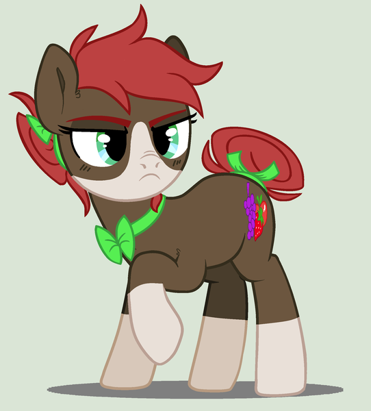 Size: 1924x2128 | Tagged: safe, artist:loveedovey, derpibooru import, oc, oc:alizarin fruits, earth pony, pony, female, mare, simple background, solo