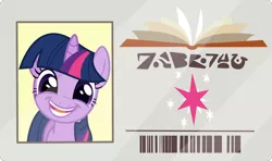 Size: 2600x1538 | Tagged: safe, artist:phucknuckl, derpibooru import, twilight sparkle, pony, the point of no return, adorkable, cute, dork, inkscape, library card, vector, written equestrian