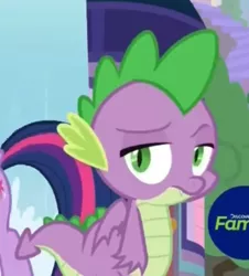 Size: 510x565 | Tagged: alicorn, claws, cropped, derpibooru import, dragon, male, offscreen character, safe, screencap, spike, spike is not amused, the point of no return, twilight sparkle, twilight sparkle (alicorn), unamused, winged spike