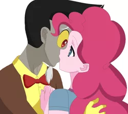 Size: 934x834 | Tagged: safe, artist:nathaniel hansen, derpibooru import, discord, pinkie pie, equestria girls, anime, couple, discopie, equestria girls-ified, female, husband and wife, kissing, love, male, my little pony, romantic, shipping, straight
