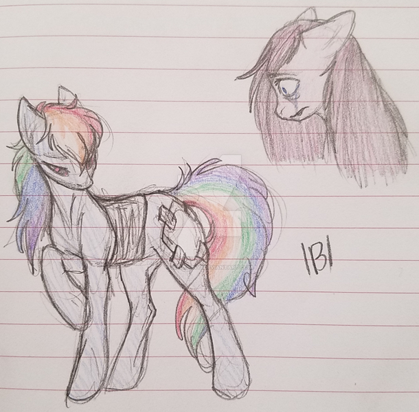 Size: 1024x1007 | Tagged: semi-grimdark, artist:iblueiiskyi, derpibooru import, pinkie pie, rainbow dash, earth pony, pegasus, pony, fanfic:cupcakes, amputation, bandage, colored pencil drawing, crying, deviantart watermark, obtrusive watermark, photo, pinkamena diane pie, regret, sad, traditional art, watermark, wingless