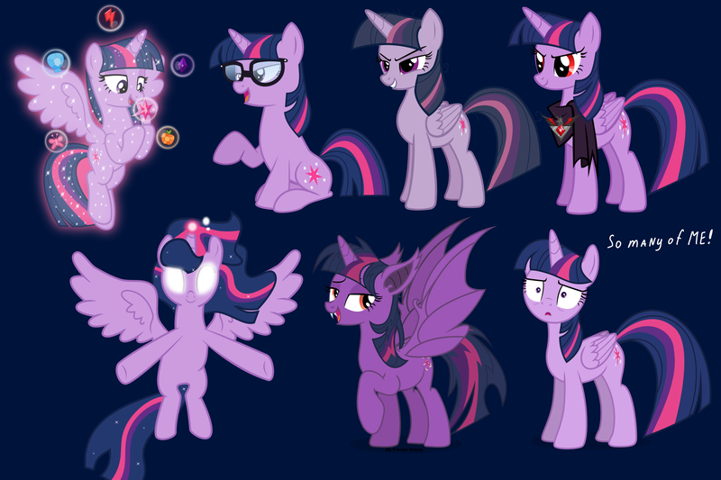 Size: 3000x2000 | Tagged: artist needed, safe, derpibooru import, mean twilight sparkle, sci-twi, twilight sparkle, twilight sparkle (alicorn), ponified, alicorn, bat pony, bat pony alicorn, pony, unicorn, equestria girls, equestria girls series, spring breakdown, the mean 6, spoiler:eqg series (season 2), alicorn amulet, bat ponified, bat wings, blank eyes, clone, deviantart, element of generosity, element of honesty, element of kindness, element of laughter, element of loyalty, element of magic, elements of harmony, equestria girls ponified, ethereal mane, glowing eyes, horn, multeity, purple background, race swap, self ponidox, simple background, sparkle sparkle sparkle, starry mane, treelight sparkle, twibat, twolight, unicorn sci-twi, vector, wings