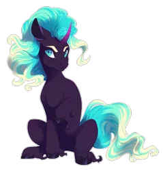 Size: 1385x1450 | Tagged: safe, artist:shady-bush, derpibooru import, oc, oc:pyrinos, pony, unicorn, male, offspring, parent:king sombra, parent:princess luna, parents:lumbra, simple background, sitting, solo, stallion, transparent background