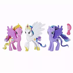 Size: 522x522 | Tagged: safe, derpibooru import, official, princess cadance, princess celestia, princess luna, alicorn, pony, alicorn triarchy, comb, hasbro, merchandise, royal ponies of equestria, toy