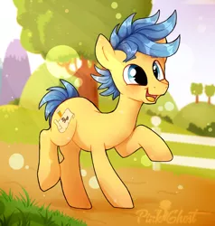 Size: 2280x2400 | Tagged: safe, artist:yojohcookie, derpibooru import, oc, unofficial characters only, pony, blue hair, commission, cute, male, solo, stallion, watermark