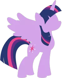 Size: 2388x3000 | Tagged: safe, artist:chachaxevaxjeffrey, derpibooru import, twilight sparkle, twilight sparkle (alicorn), alicorn, pony, female, hooves, horn, lineless, mare, minimalist, modern art, simple background, solo, spread wings, transparent background, wings
