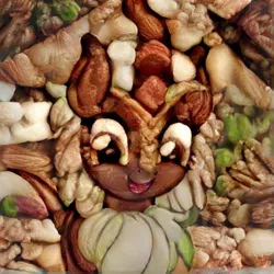 Size: 400x400 | Tagged: artist needed, cinder glow, cute, derpibooru import, dreamscope edit, edit, food, irl, kirin, neural network, nuts, photo, safe, sounds of silence, summer flare