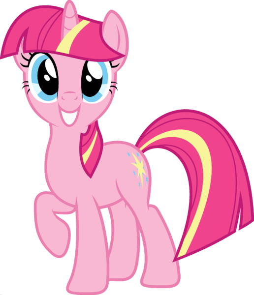 Size: 1920x2233 | Tagged: safe, derpibooru import, edit, vector edit, pinkie pie, twilight sparkle, pony, unicorn, ponyar fusion, female, fusion, looking at you, mare, palette swap, raised hoof, recolor, simple background, smiling, solo, transparent background, unicorn pinkie pie, unicorn twilight, vector