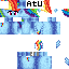 Size: 64x64 | Tagged: safe, artist:atu, derpibooru import, rainbow dash, pony, minecraft, minecraft skin, pixel art