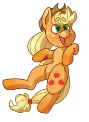 Size: 1100x1500 | Tagged: safe, artist:mimimoo123456789, derpibooru import, applejack, earth pony, pony, beanbrows, cute, eye clipping through hair, eyebrows, female, jackabetes, mare, open mouth, simple background, solo, transparent background