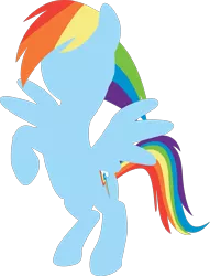 Size: 1702x2232 | Tagged: safe, artist:chachaxevaxjeffrey, derpibooru import, rainbow dash, pegasus, pony, friendship is magic, bipedal, female, hooves, lineless, mare, minimalist, modern art, simple background, solo, spread wings, transparent background, vector, wings