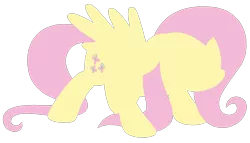 Size: 1180x677 | Tagged: safe, artist:chachaxevaxjeffrey, derpibooru import, fluttershy, pegasus, pony, female, hooves, lineless, mare, minimalist, modern art, simple background, solo, spread wings, transparent background, wings
