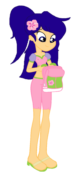 Size: 455x1075 | Tagged: safe, artist:mapleb, artist:stryapastylebases, derpibooru import, human, equestria girls, backpack, barely eqg related, base used, clothes, crossover, equestria girls style, equestria girls-ified, sandals, shoes, strawberry shortcake, tea blossom