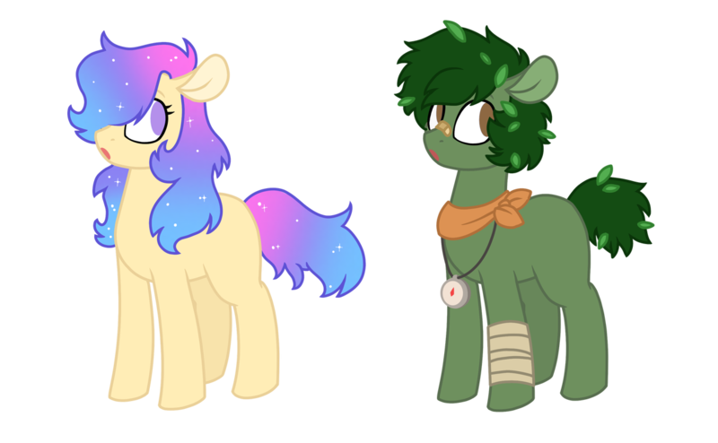 Size: 1280x790 | Tagged: safe, artist:sandwichbuns, derpibooru import, oc, oc:explorer, oc:pastel galaxy, unofficial characters only, earth pony, pony, female, male, mare, simple background, stallion, transparent background