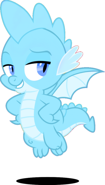 Size: 584x1024 | Tagged: safe, derpibooru import, edit, spike, dragon, game of thrones, ice dragon, image, male, png, recolor, simple background, solo, spoilers for another series, transparent background, vector, winged spike