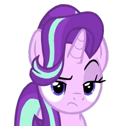 Size: 894x962 | Tagged: safe, artist:nightshadowmlp, derpibooru import, starlight glimmer, pony, unicorn, shadow play, female, mare, ms paint, raised eyebrow, reformed starlight, simple background, solo, starlight is not amused, transparent background, unamused