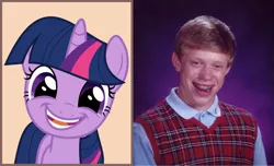 Size: 800x486 | Tagged: safe, derpibooru import, screencap, twilight sparkle, pony, the point of no return, bad luck brian, comparison, exploitable meme, image macro, meme, spot the difference