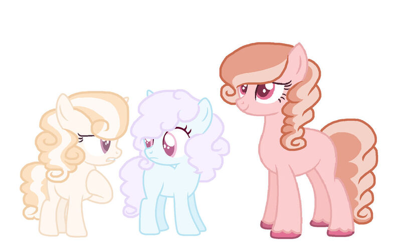 Size: 1024x618 | Tagged: safe, artist:justmidorita, derpibooru import, oc, oc:gemmifying gravity, oc:ruby romance, oc:sweet jewel, unofficial characters only, earth pony, pony, earth pony oc, female, filly, magical lesbian spawn, next generation, offspring, parent:apple bloom, parent:diamond tiara, parents:diamondbloom, teenager