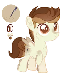 Size: 1024x1024 | Tagged: safe, artist:tilly-tries, derpibooru import, oc, oc:ballpoint, unofficial characters only, pegasus, pony, androgynous, base used, colt, magical gay spawn, male, next generation, offspring, parent:featherweight, parent:pipsqueak, parents:feathersqueak, pegasus oc, solo, wings