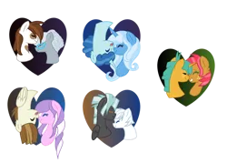 Size: 1024x732 | Tagged: safe, artist:jeb339805, derpibooru import, babs seed, diamond tiara, double diamond, featherweight, party favor, pipsqueak, silver spoon, snails, thunderlane, trixie, pony, base used, blushing, colt, couple, doublelane, feathertiara, female, filly, gay, happy, love, male, mare, partytrix, shipping, silversqueak, smiling, snailseed, stallion, straight