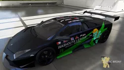 Size: 1280x720 | Tagged: safe, artist:forzaveteranenigma, derpibooru import, lightning dust, pony, fanfic:washouts league, car, forza motorsport 6, lamborghini, lamborghini reventon, livery, photo, supercar, watermark