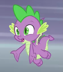 Size: 555x629 | Tagged: safe, derpibooru import, screencap, spike, dragon, the point of no return, claws, cropped, flying, male, solo, tail, winged spike, wings