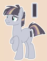 Size: 1180x1504 | Tagged: safe, artist:connorbal, derpibooru import, oc, oc:one liner, earth pony, pony, male, offspring, parent:maud pie, parent:mud briar, parents:maudbriar, reference sheet, solo, stallion