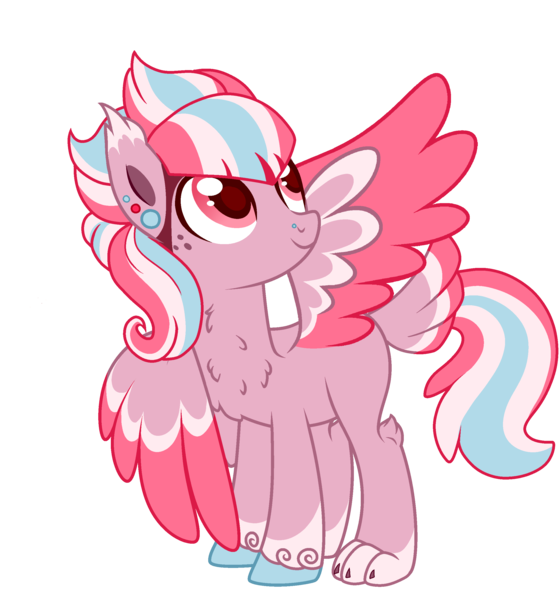 Size: 2445x2620 | Tagged: safe, artist:angei-bites, derpibooru import, oc, oc:grape gum, pegasus, pony, base used, colored wings, female, mare, multicolored wings, paws, simple background, solo, transparent background, wings