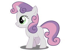 Size: 550x400 | Tagged: safe, artist:weegy, artist:weegygreen2, derpibooru import, sweetie belle, pony, unicorn, animated, female, filly, flash puppet, simple background, solo, walk cycle, walking