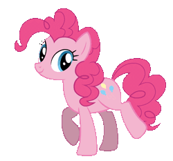Size: 500x465 | Tagged: safe, artist:weegy, artist:weegygreen2, derpibooru import, pinkie pie, earth pony, pony, animated, female, gif, mare, simple background, solo, transparent background, trotting, walk cycle, walking