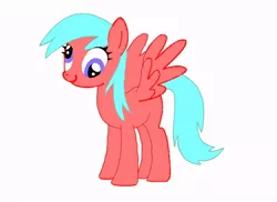 Size: 548x400 | Tagged: safe, derpibooru import, edit, editor:undeadponysoldier, oc, oc:echristian, unofficial characters only, pegasus, pony, derp, female, mare, recolor, simple background, solo, white background