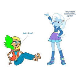 Size: 2000x2000 | Tagged: safe, artist:psganimations2, derpibooru import, trixie, equestria girls, crossover, total drama, total drama island