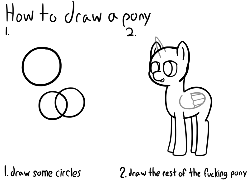 Size: 5512x4000 | Tagged: safe, artist:czu, derpibooru import, pony, first you draw a circle, how to draw, how to draw an owl meme, lineart, meme, step by step, tutorial, vulgar