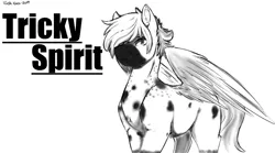 Size: 1735x965 | Tagged: safe, artist:flashnoteart, derpibooru import, oc, oc:tricky spirit, pegasus, pony, male, solo