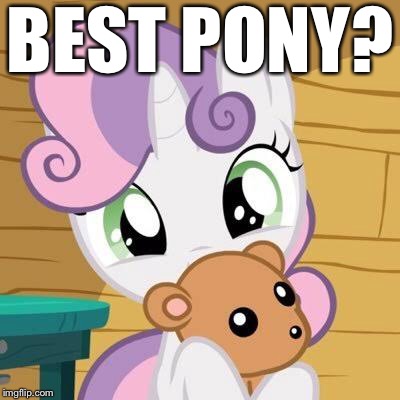 Size: 400x400 | Tagged: artist:jan, ask the crusaders, best pony, caption, cropped, derpibooru import, edit, image macro, safe, solo, sweetie belle, teddy bear, text