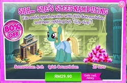 Size: 1049x686 | Tagged: safe, derpibooru import, official, pony, advertisement, costs real money, female, gameloft, gem, mare, play on words