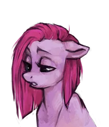 Size: 746x872 | Tagged: safe, artist:johling, derpibooru import, pinkie pie, earth pony, pony, bust, pinkamena diane pie, simple background, solo, transparent background