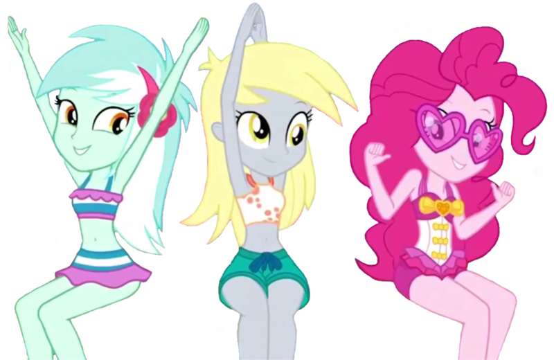 Size: 2322x1509 | Tagged: safe, derpibooru import, edit, edited screencap, editor:lonely fanboy48, screencap, derpy hooves, lyra heartstrings, pinkie pie, equestria girls, equestria girls series, i'm on a yacht, spoiler:eqg series (season 2), background removed, clothes, cute, lyrabetes, simple background, smiling, sunglasses, swimming trunks, swimsuit, vip