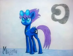 Size: 1167x896 | Tagged: safe, artist:dialysis2day, derpibooru import, oc, oc:maggie, pegasus, pony, female, goggles, mare, solo, traditional art