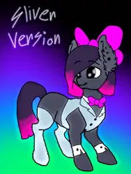 Size: 480x640 | Tagged: safe, artist:silver moon, derpibooru import, oc, oc:sparkbat, bat pony, pony, bowtie, clothes, solo, suit