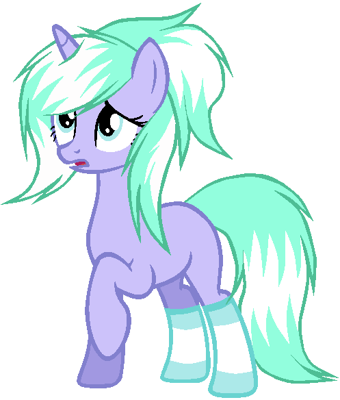 Size: 497x584 | Tagged: safe, derpibooru import, oc, oc:vera nimbus, unofficial characters only, pony, unicorn, icey-verse, blank flank, clothes, female, magical lesbian spawn, mare, next generation, offspring, open mouth, parent:aloe, parent:cloudchaser, raised hoof, simple background, socks, solo, striped socks, white background